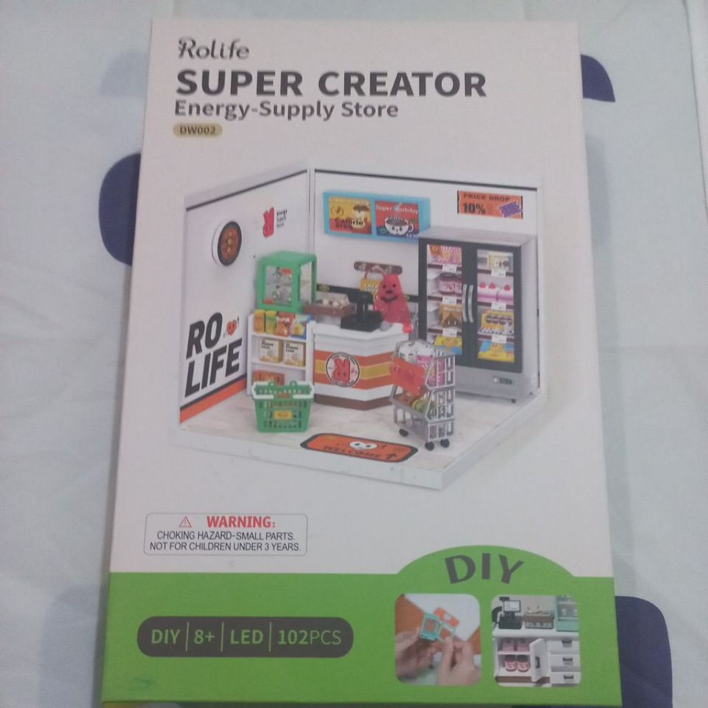 Rolife super creator energy-supply store DW002 DIY preloved minus satu roda rak