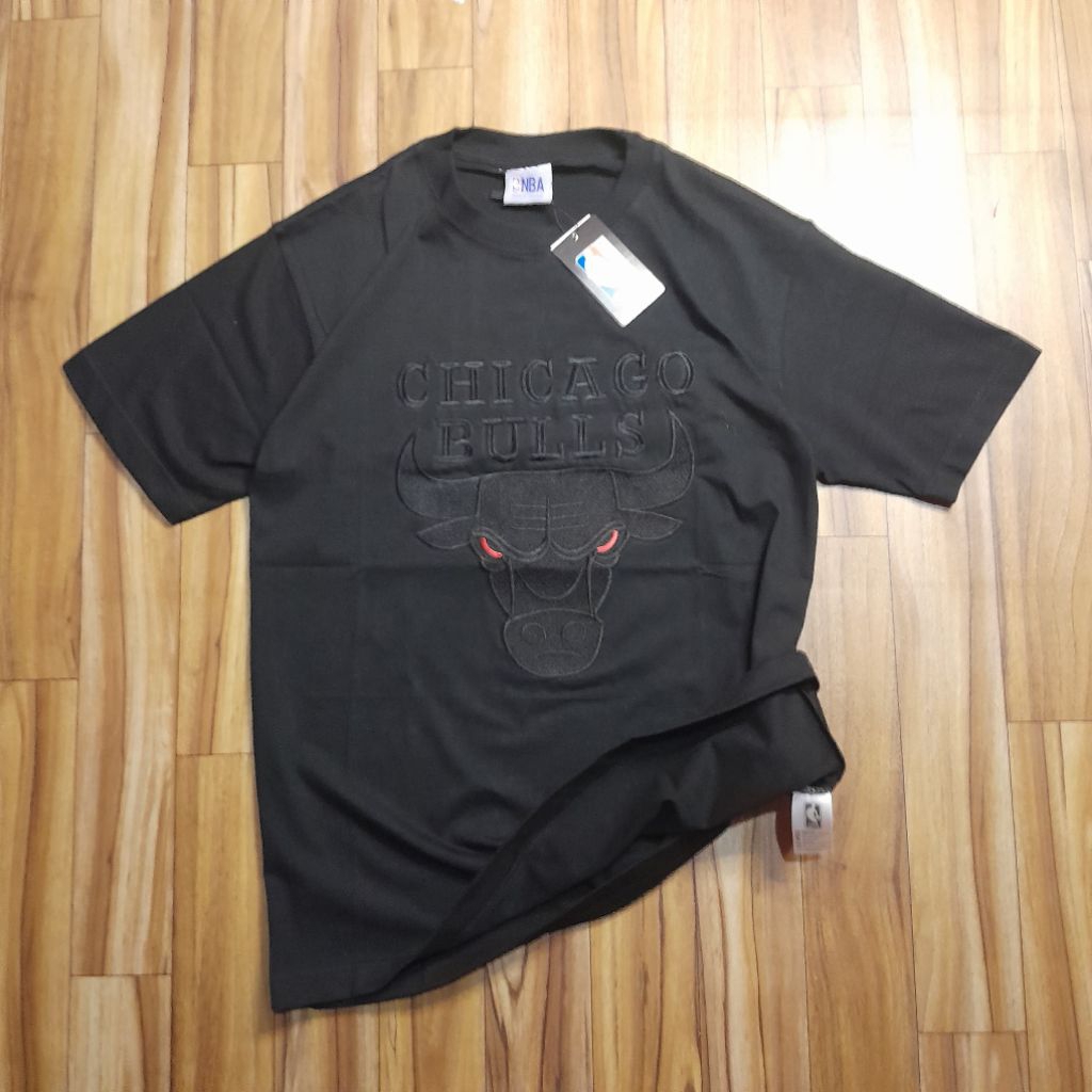 Kaos T-shirt bordir Chicago bulls combed 24s