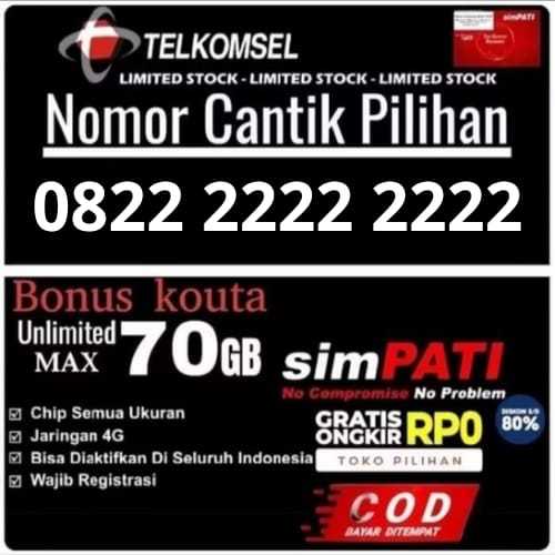 Telkomsel 12 Premium Limited edition Digit Nomor Cantik Spesial Free Kuota 80GB Jaringan 4G/5G LTE