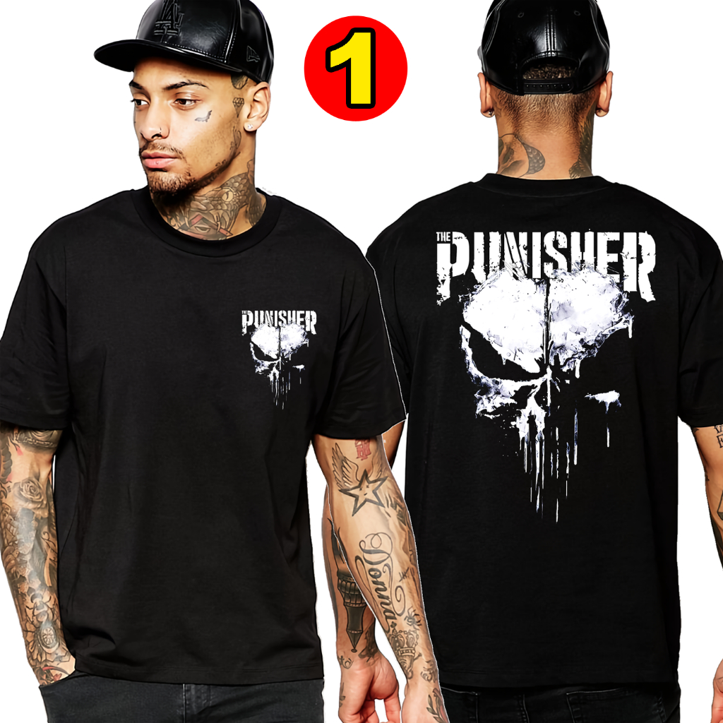 Kaos Distro The Punisher Pria Cotton Combed 24s S M L XL 2XL 3XL 4XL Premium Unisex T Shirt