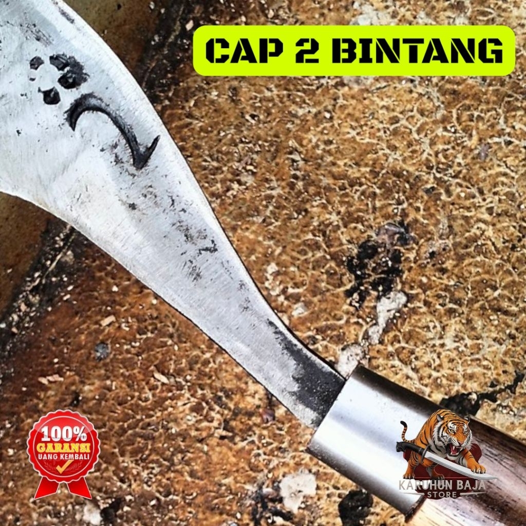 Alat Pertanian Arit Rumput Baja isen Cap 2 Bintang Ori 100%