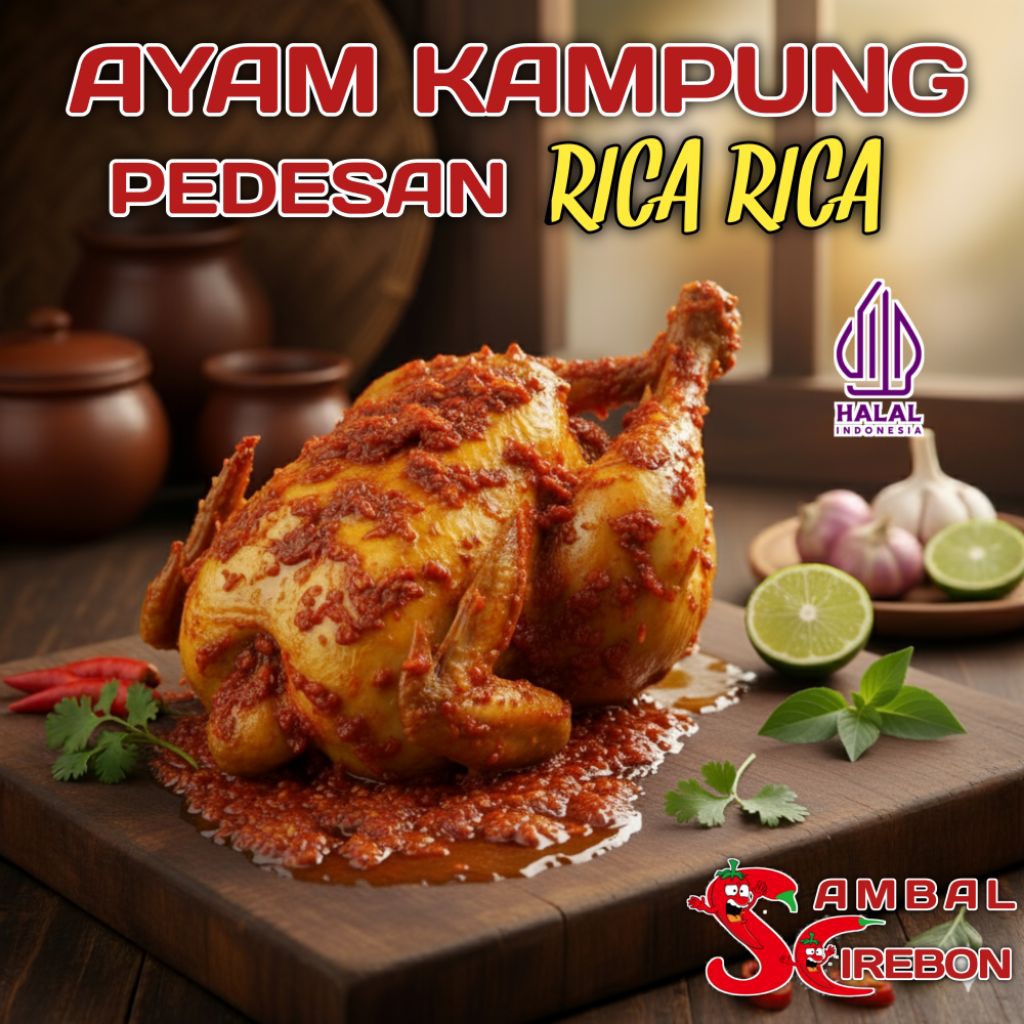 AYAM KAMPUNG PEDESAN RICA RICA frozen khas cirebon pedes gurih mantap jeh.