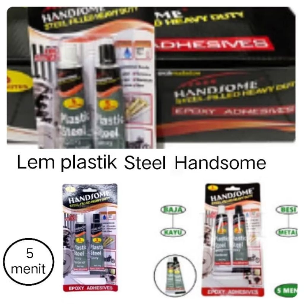 LEM PLASTIK STEEL HANDSOME LEM STEEL 5 MENIT