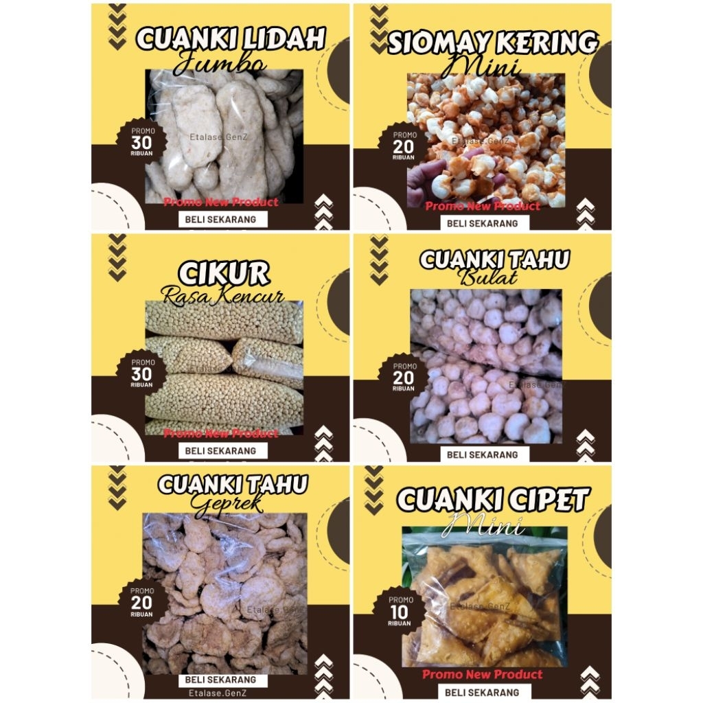 Siomay kering 1 KG Cuanki lidah Cuanki Geprek Cuanki Tahu Pasung Cuanki Cipet Cikur Bahan Seblak Top