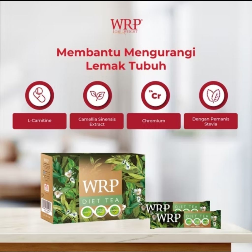 WRP Diet Tea 30 Sachet Teh Hijau untuk Bantu Kurangi Lemak Tubuh dengan Ekstrak Alami