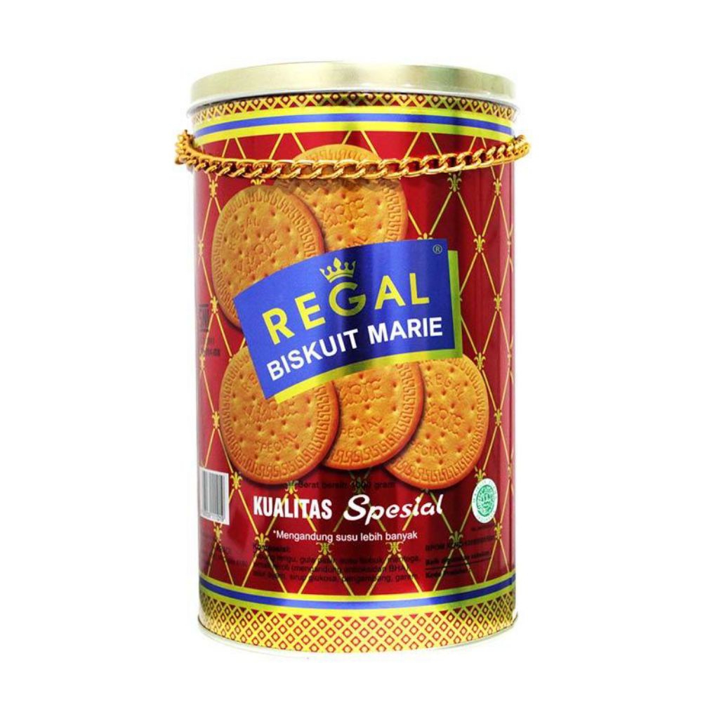 (Promo)Biskuit Regal Marie 1kg/ Biskuit Marie Spesial Kemasan Kaleng/ Biskuit Lebaran