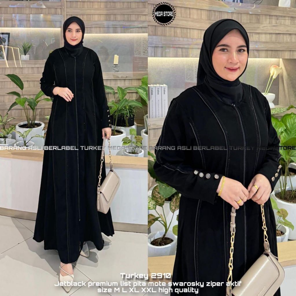 Abaya Turkey 2910 ori by mega store gamis arabian muslimah wanita murah