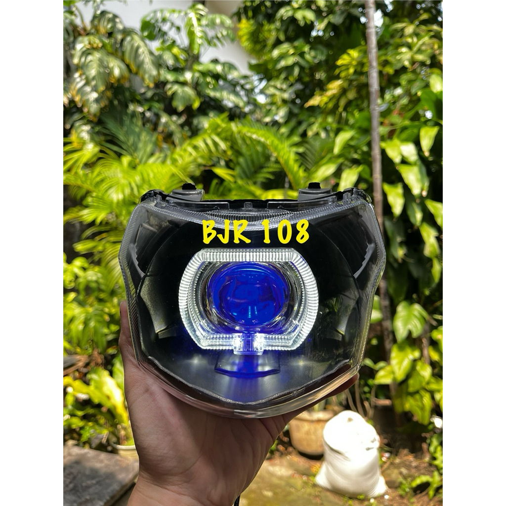 Reflektor Yamaha Vega zr set biled ala projie 3,5 inch pnp cahaya terang