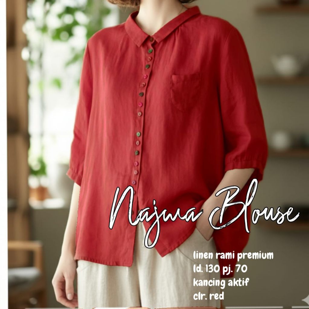SUPER JUMBO LD 130 CM NAJWA BLOUSE BAJU WANITA