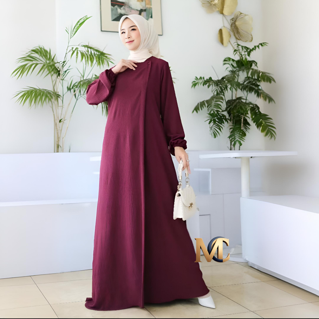 Maryam dres cringkle airflow gamis wanita terbaru 2024