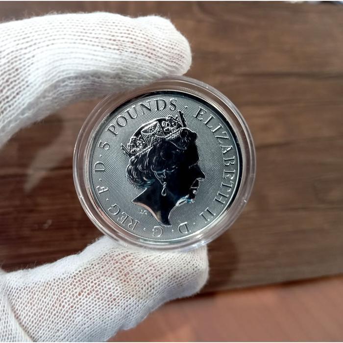 Koin perak Inggris 2018 Queen Beast Unicorn 2 oz silver coin