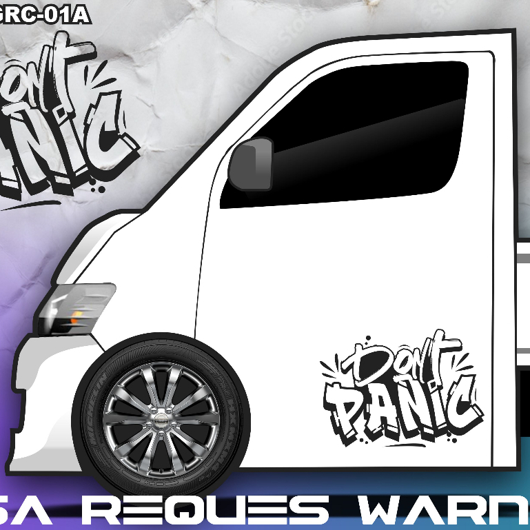 Sticker DONT PANIC // Sticker mobil pick up // stiker mobil grandmax