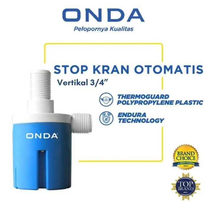 STOPKRAN ONDA OTOMATIS VERTIKAL 3/4//PELAMPUNG OTOMATIS ONDA