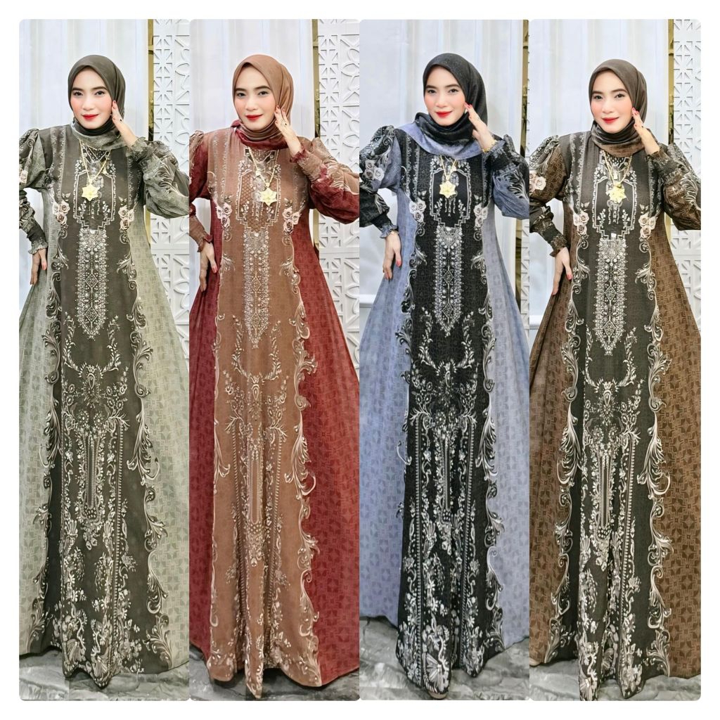 BISA COD (MUFIDAH SERIES VOL 15 BY MARIANI FASHION ORI PREMIUM GAMIS MARIANI SYARI TERBARU GAMIS MAR