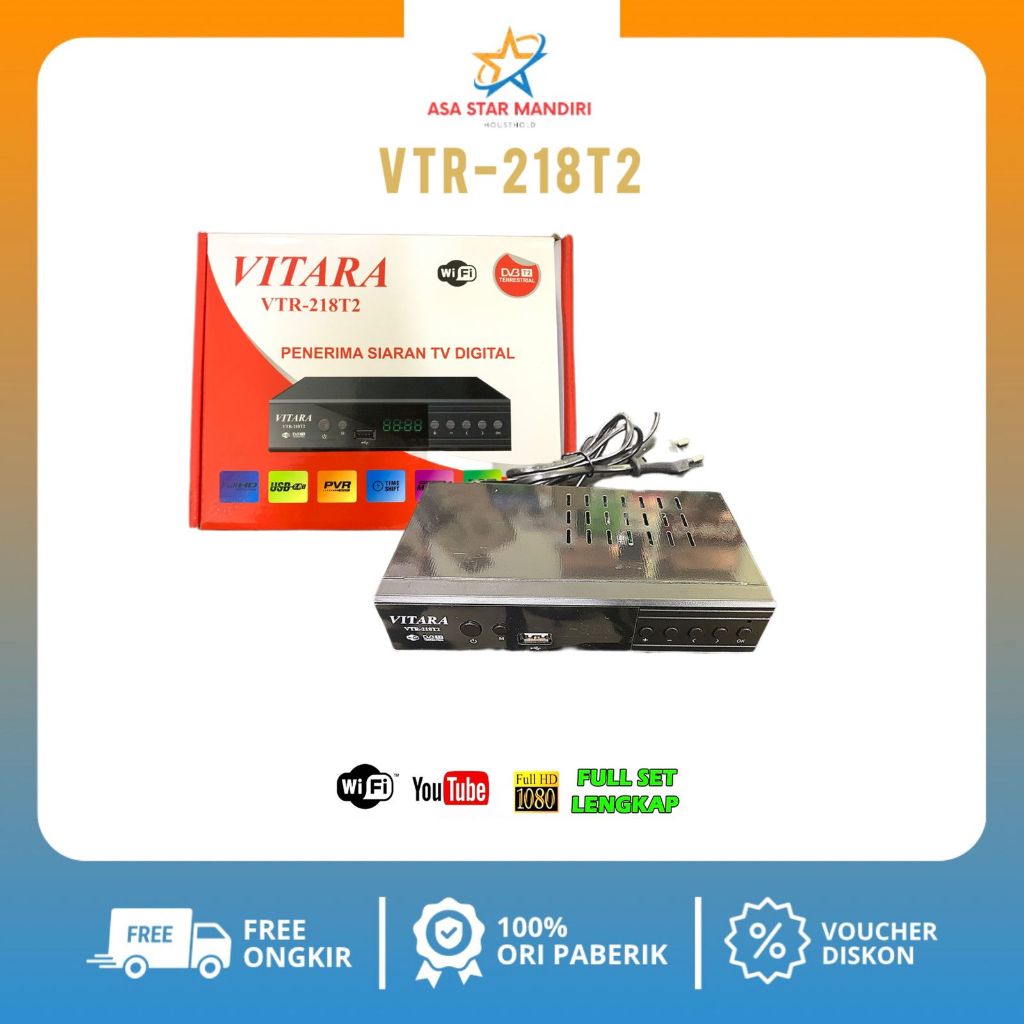 Set Top Box Digital / STB Wifi / Receiver Penerima Siaran Full HDl / Set Top Bok Vitara / STB Vitara