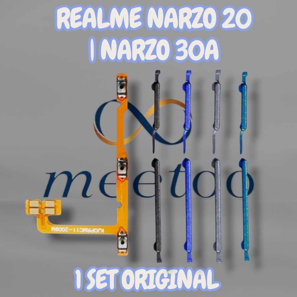 HP REALME NARZO 20 |NARZO 30A TOMBOL + FLEXIBLE FULLSET ORIGINAL
