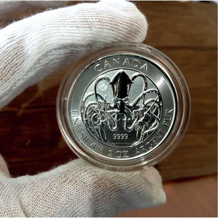 Koin perak Canada 2020 The Kraken 2 oz silver coin