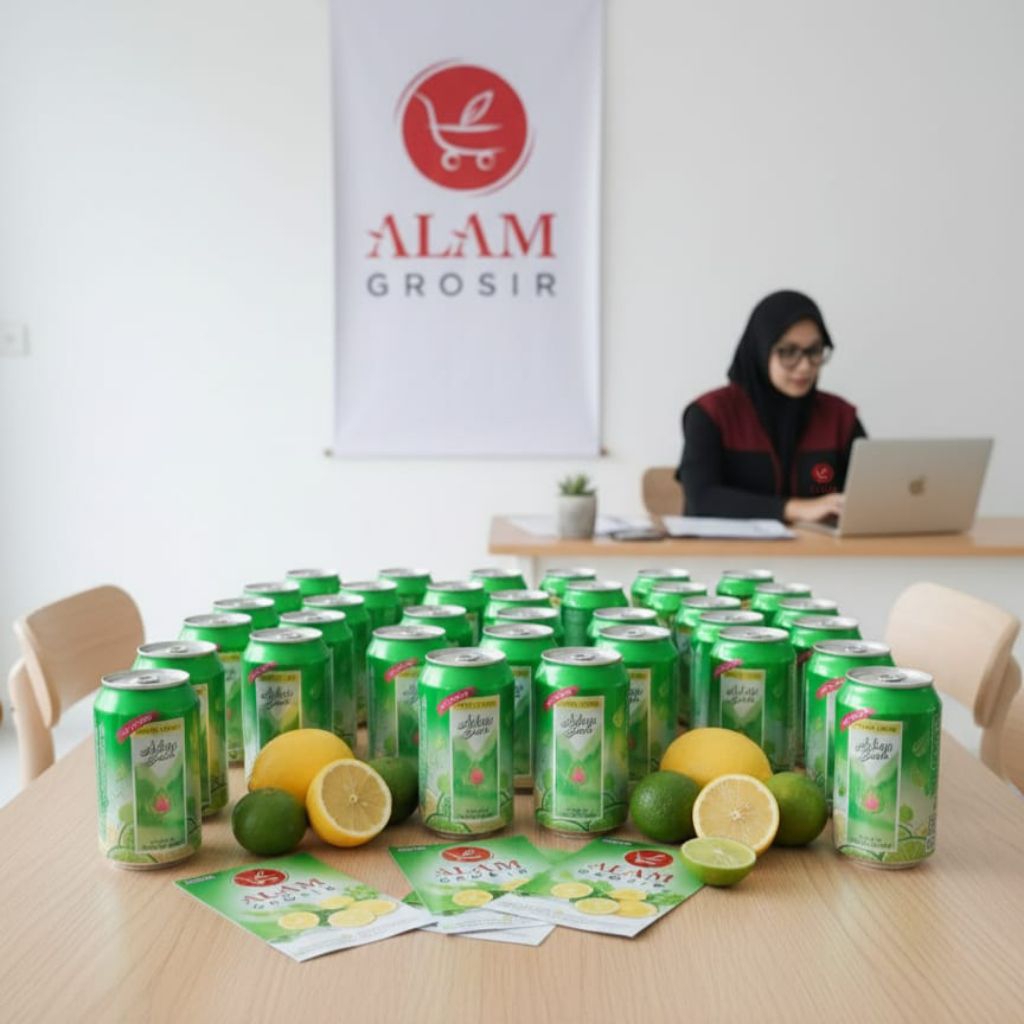 1 Dus full Adem Sari Chingku Herbal Lemon kemasan botol & Kaleng