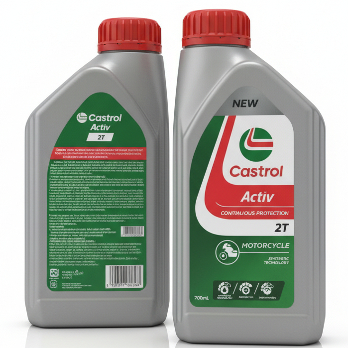 ( PAKET 1 DUS 12 BOTOL) Oli castrol 2T Oli samping Castrol 0.7L 1 dus