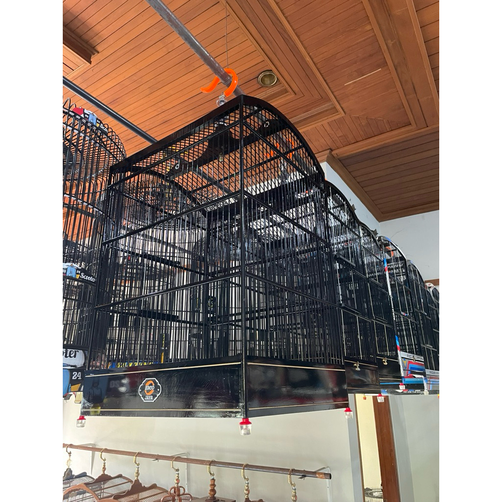 Sangkar Kandang Burung Kotak No 1, 2, 3 Ebod Jaya Black Original Asli