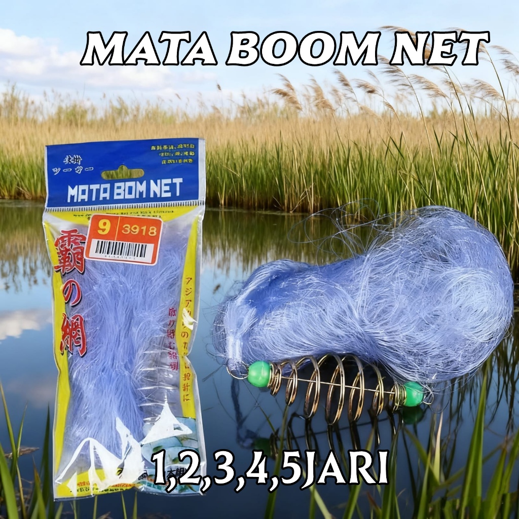 Pancing Jaring Kapten Panjang 1.2 Meter Bom Net Ikan Nila / Mancing Jaring Panjang 120 Cm Siap pakai