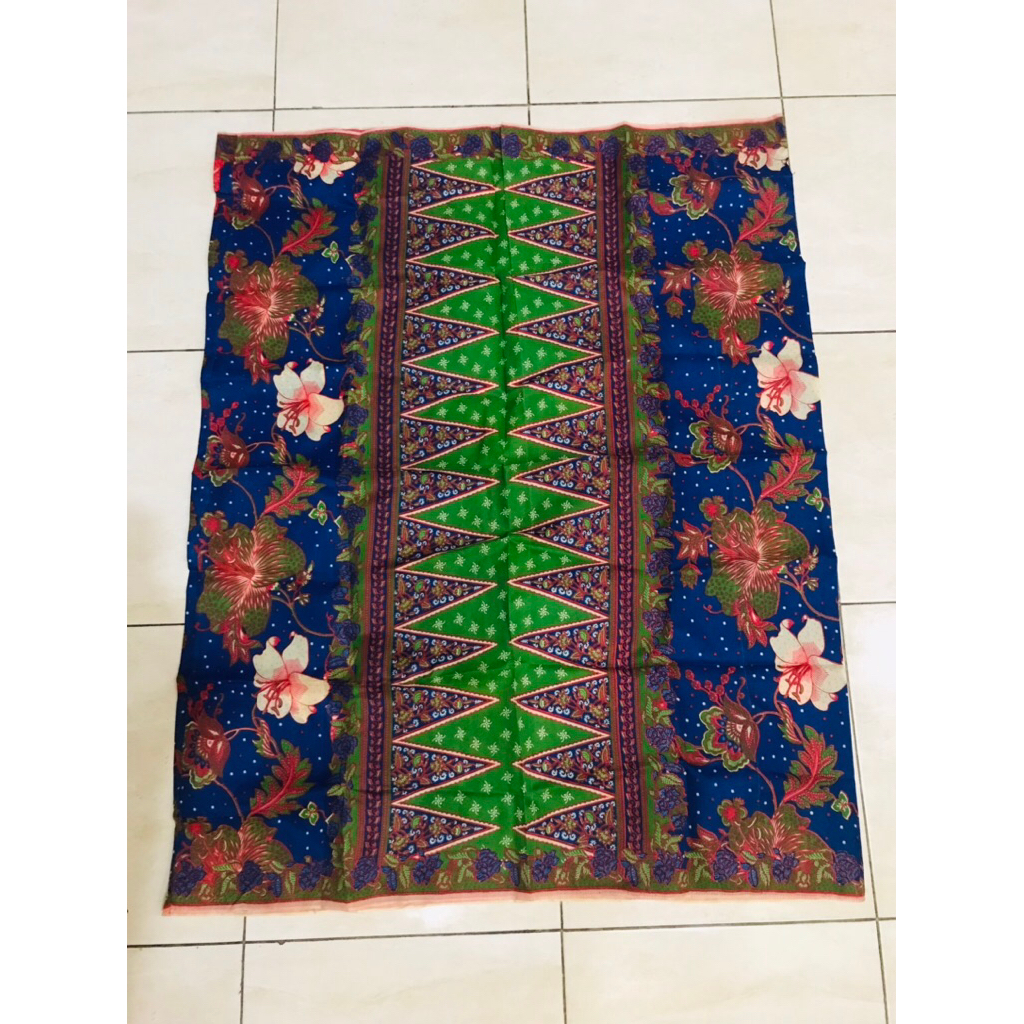 Preloved kain sarung batik biru motif 11