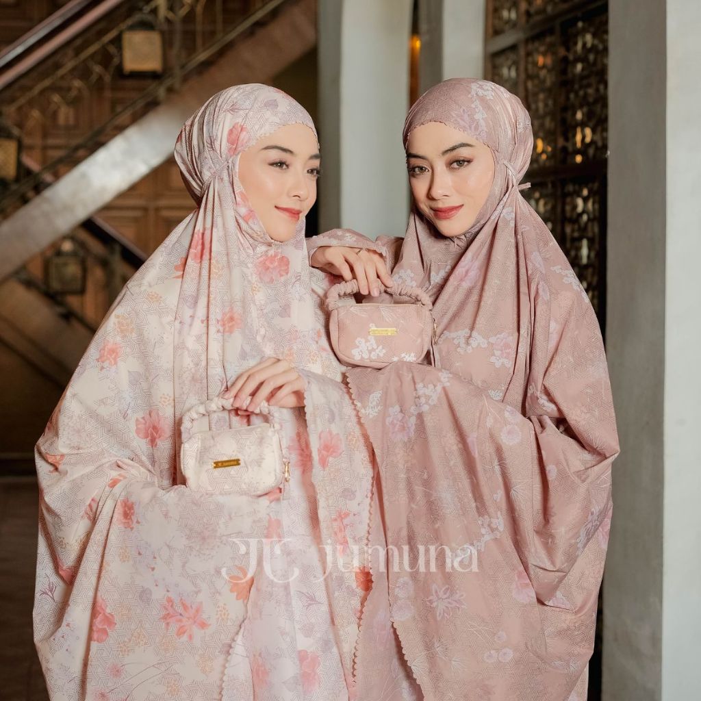 GMD - (Free Sajadah) Mukena Travel Mini 2In1 Parasut Premium Korea Motif 01, 02, 03, 04
