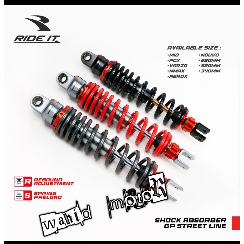 shock ride it gp 99 mio,scoopy,vario 125,vario 150