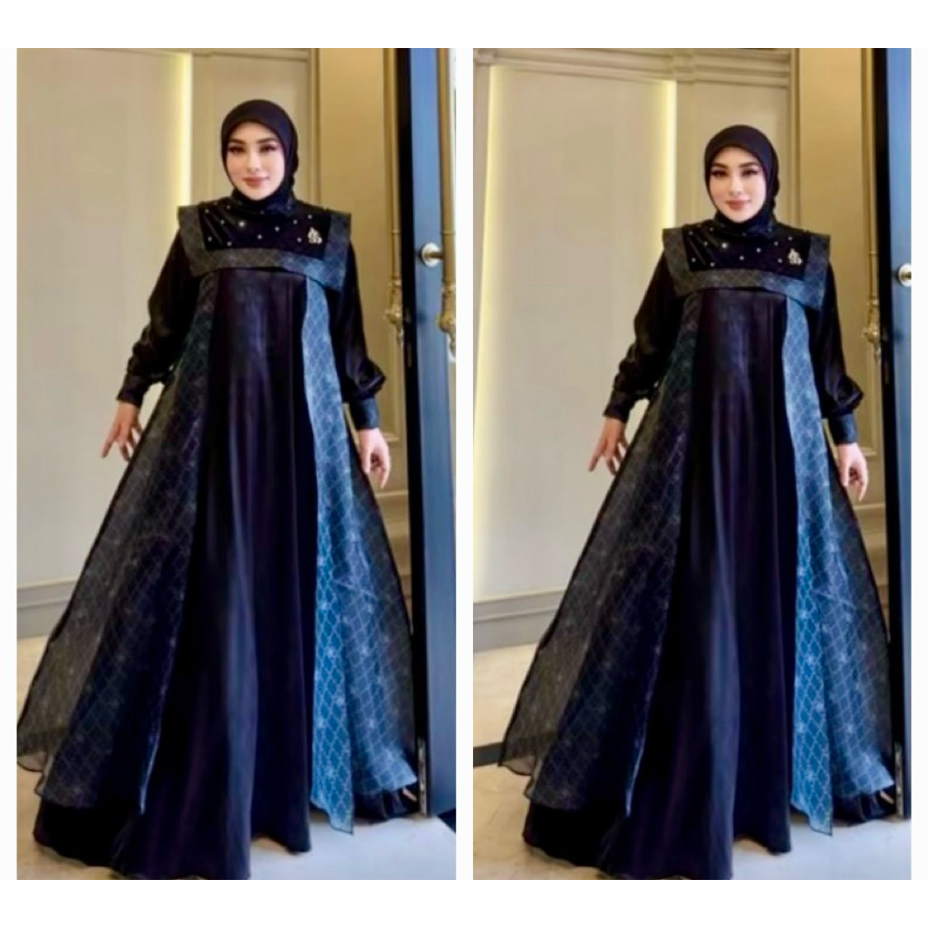 SHELLASAUKIA DRESS TERBARU SS Organza Viral Sutra Set Sutra lucinta luna artis Terbaru Bonus Kacamat