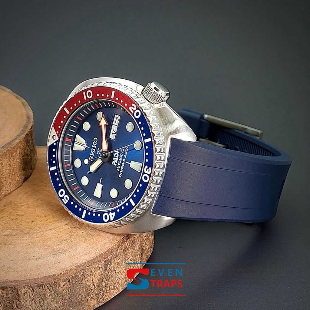 PREMIUM CURVED END SEIKO DIVER RUBER STRAP 22mm FOR SEIKO TURTLE SEIKO KING TURTLE