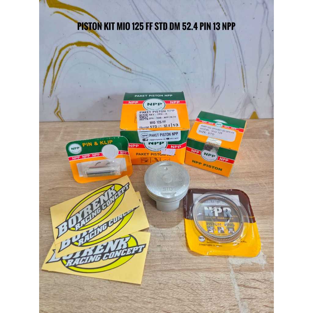 PISTON KIT SEHER SEKER MIO M3 MIO 125 FF OVERSIZE STD|50|100 NPP - BOYRENK RACING CPNCEPT