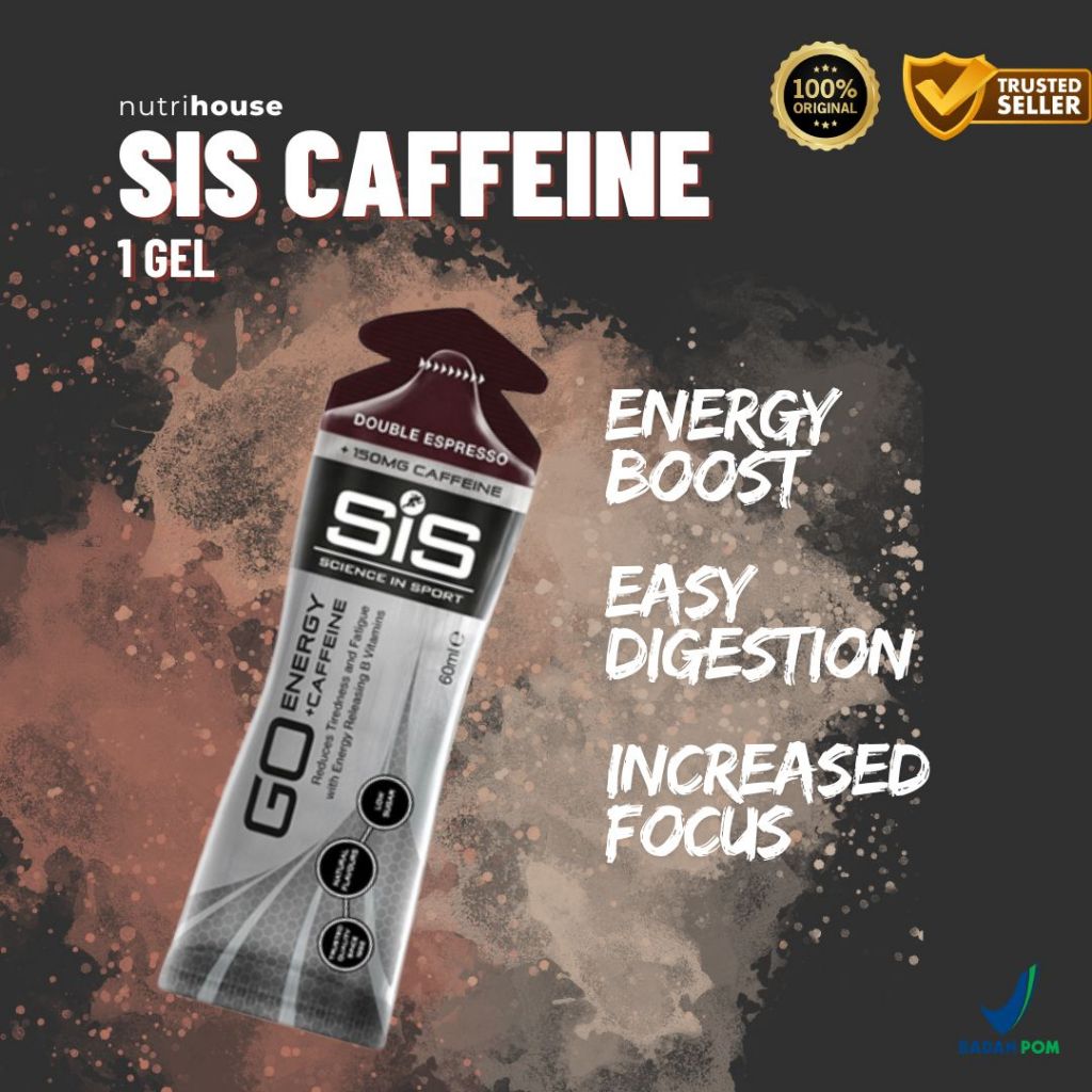 SIS GEL Caffeine Isotonic Energy + Caffeine 75mg Endurance Gel with Caffeine SIS Caffeine