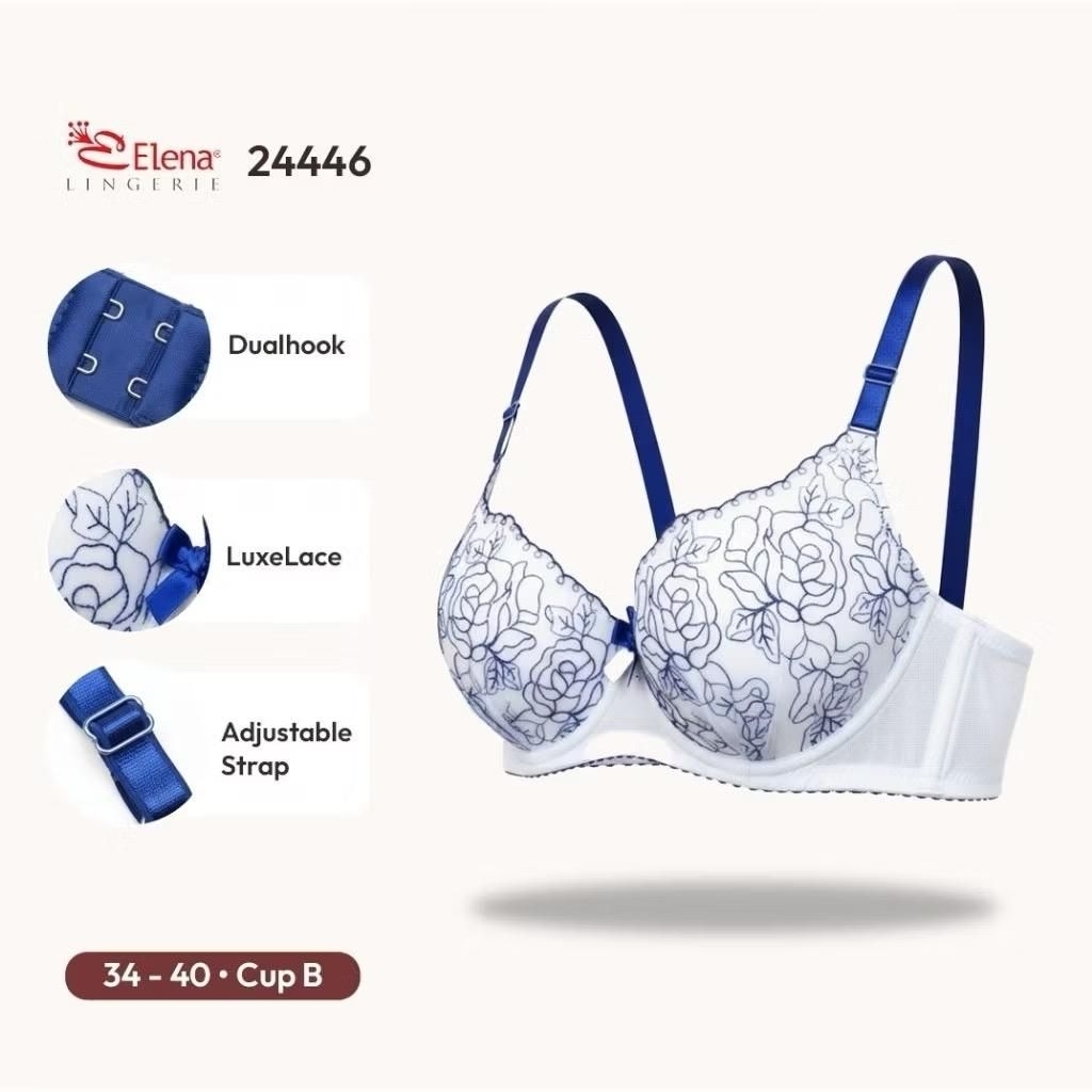 Elena Basic Fashion Bra Cup B 24446 - Size 34B-40B - Bra Cup B
