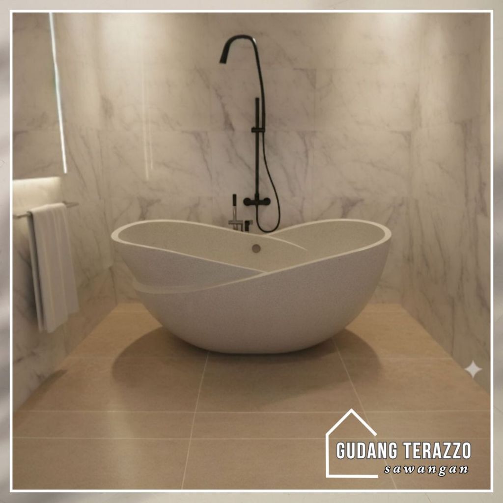 Bathtub Teraso Portable/ Bathtub Modern Teraso Model Twin