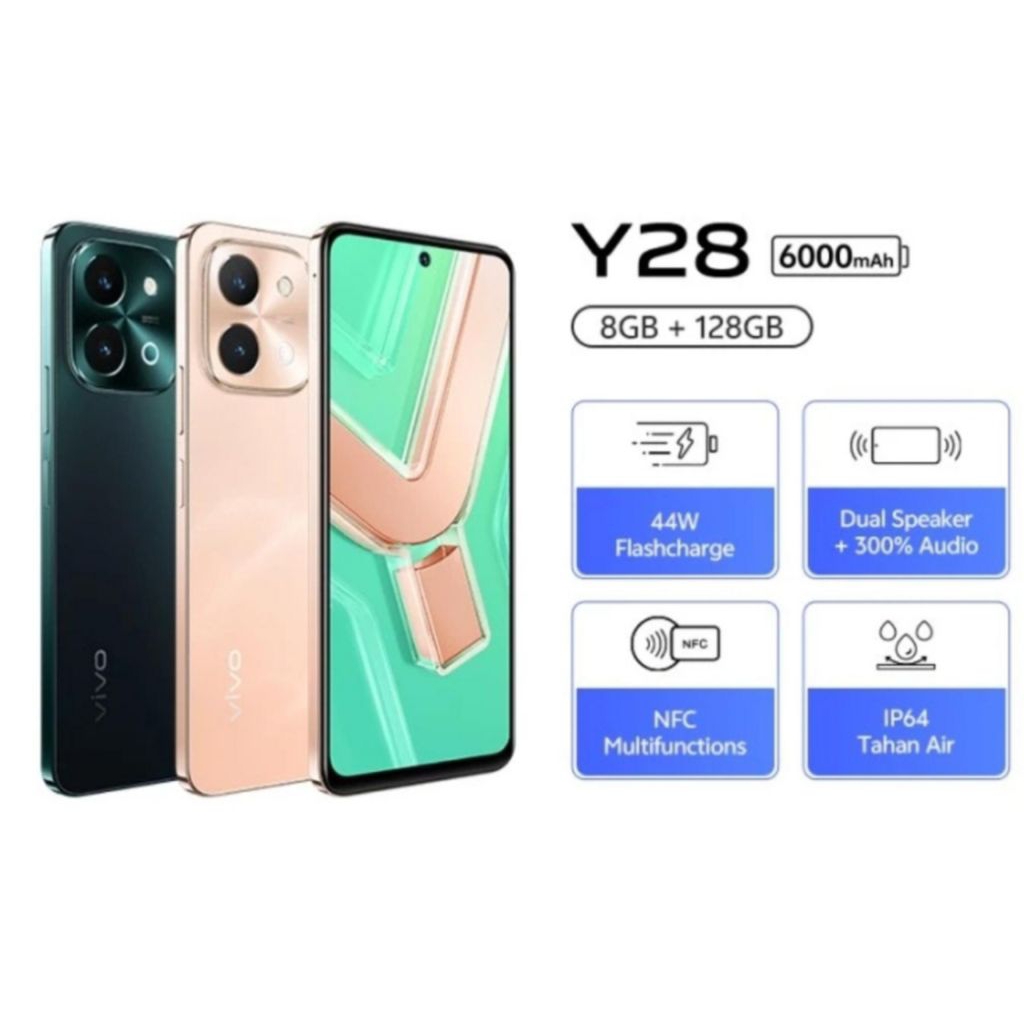 HP VIVO Y28 8/128 GB - VIVO Y28  RAM 8GB -ROM 128GB GARANSI RESMI