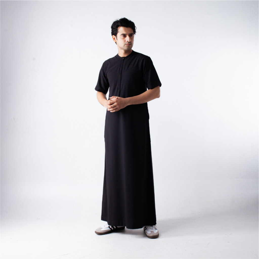 HOT DEALS SARIMBIT STUDIO - JUBAH THOBE GAMIS PRIA DEWASA SLIMFIT LENGAN PENDEK PREMIUM ARDAN SERIES