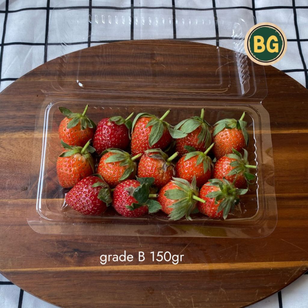 Strawberry Grade B 150gr,strawberi,stroberi segar,fresh,harga murah,grosir