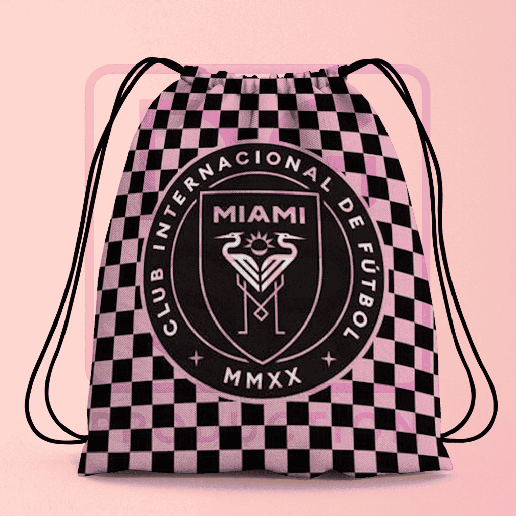 Tas Serut Bola | Ransel | Drawstring Bag | Gymsack | Waterproof | Unisex | Inter Miami