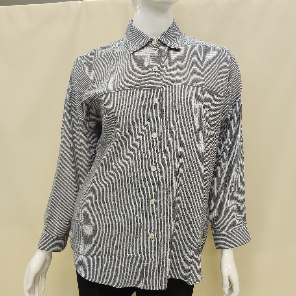 REMIX LADIES Kemeja Salur  Collection | Kemeja Remix Wanita Salur