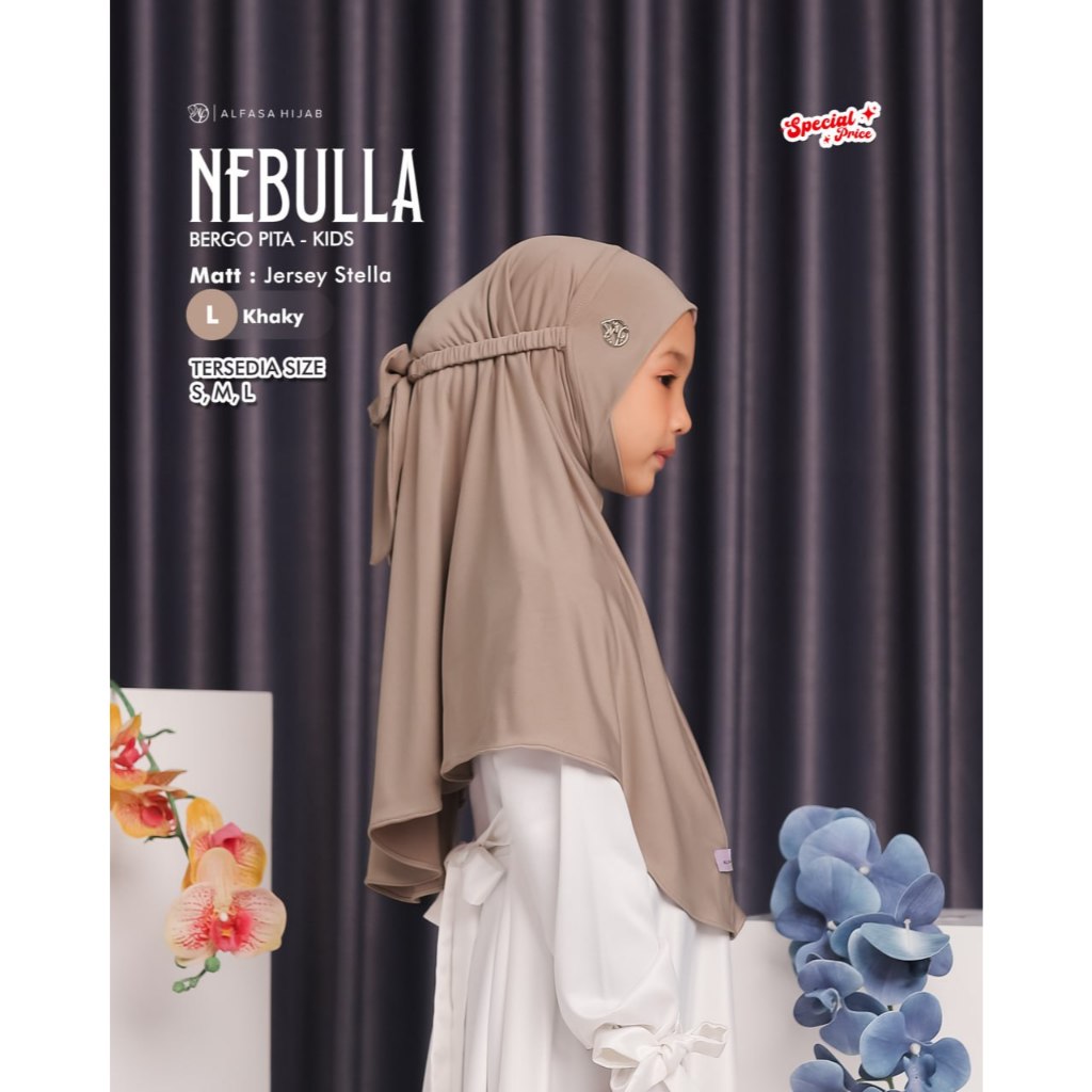 HIJAB ANAK NEBULLA BERGO PITA KIDS - Alfasa Hijab