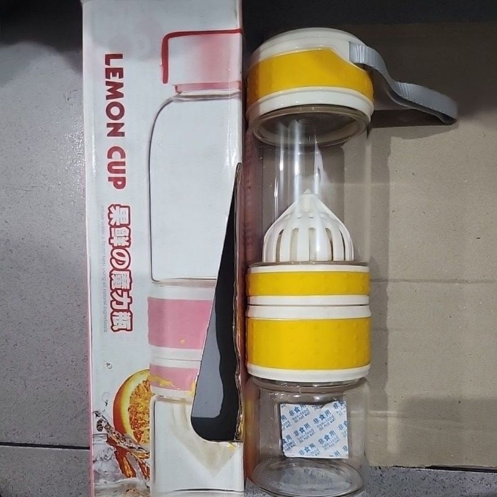 botol kaca botol minum kaca infused water lemon cup botol kaca unik botol minum kaca