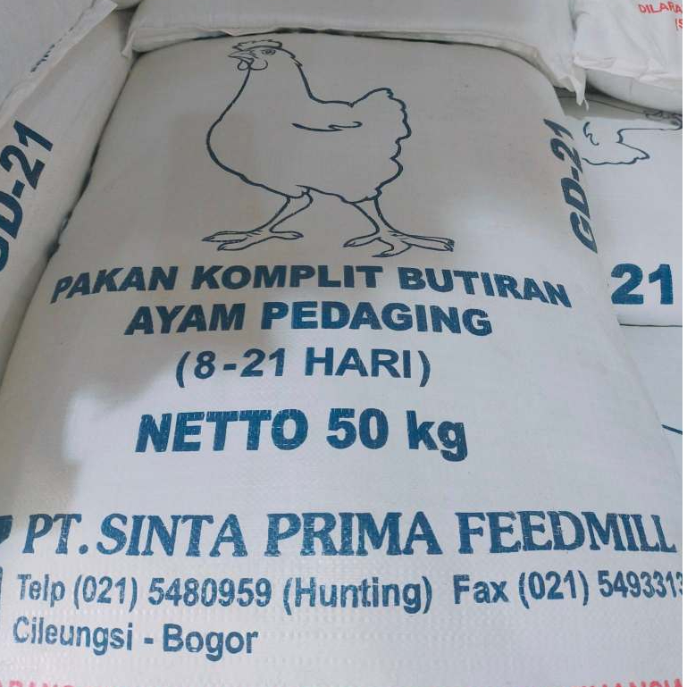 Garda GD-21 Repack 1KG Pur Pakan Ayam Pedaging Sinta Prima Garda Voer Pakan Ayam Pedaging Bebek Ento