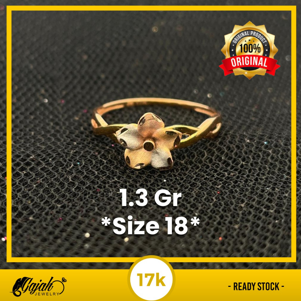 Cincin Emas 17K 1.3 Gram Toko Emas Gajah Online Salatiga 8046