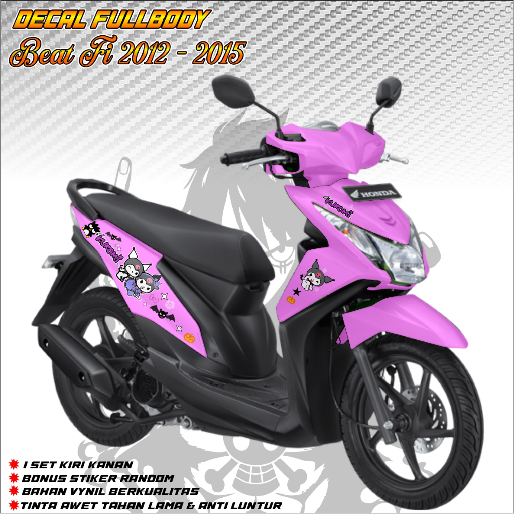 DECAL STIKER HODA BEAT FI ANIME KUROMI / STIKER FULLBODY BEAT FI 2012 - 2015 KARTUN ANIME