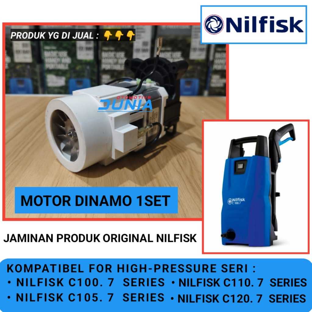 Dinamo Motor Jet Cleaner Nilfisk c100, 7 & c110. 7 Original | Sparepart Nilfisk c100. 7 | Sparepart 