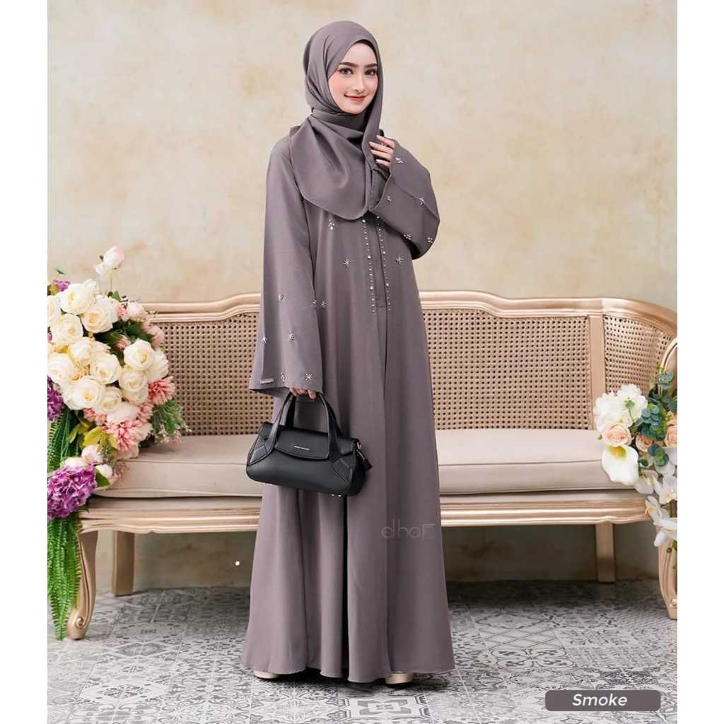 ABAYA TERBARU BAHAN CERUTY BABYDOLL SALSA DRESS PAKAIAN SYAR'I WANITA GAMIS LEBARAN TERBARU 2026