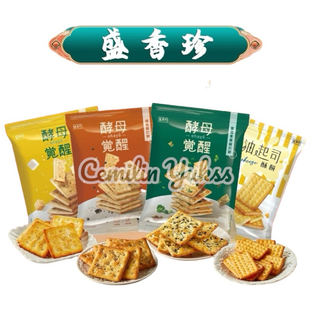 Triko Yeast Soda Crackers Sugar Flavour Triko Yeast Soda Crackers Seaweed & Green Onion Flavour 280g