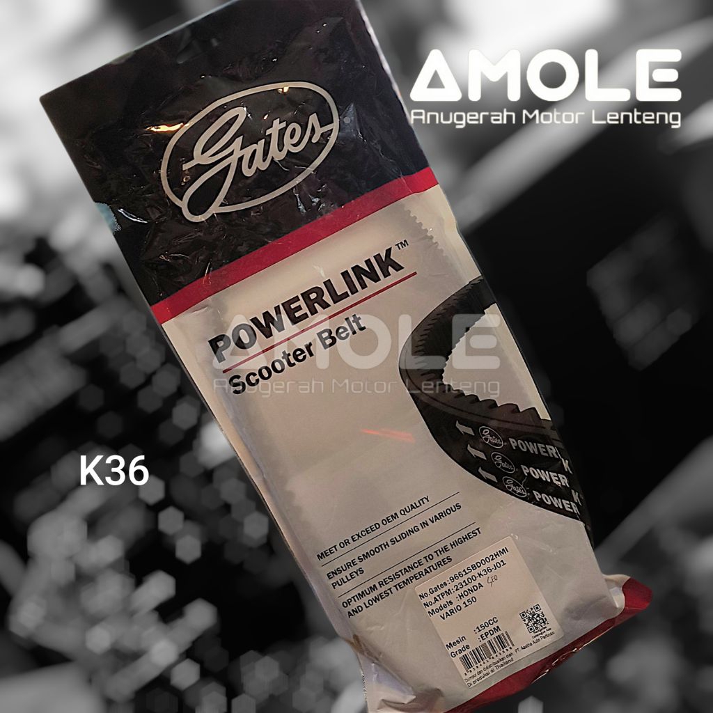 V belt Vanbelt Vbelt Gates Power Link Honda Vario 150 FI ESP LED K36