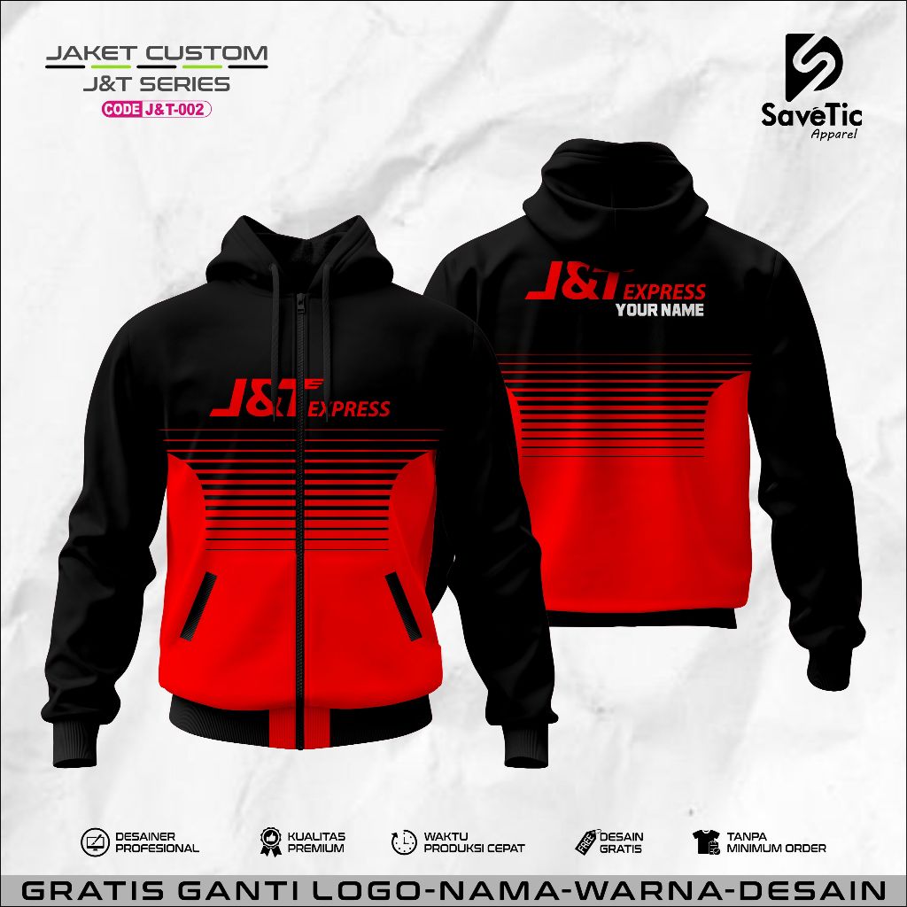 Jaket J&T Full Printing Sublim/Jaket J&T Express Original/Jaket Logistic JNT/Jaket Custom/Jaket Kuri