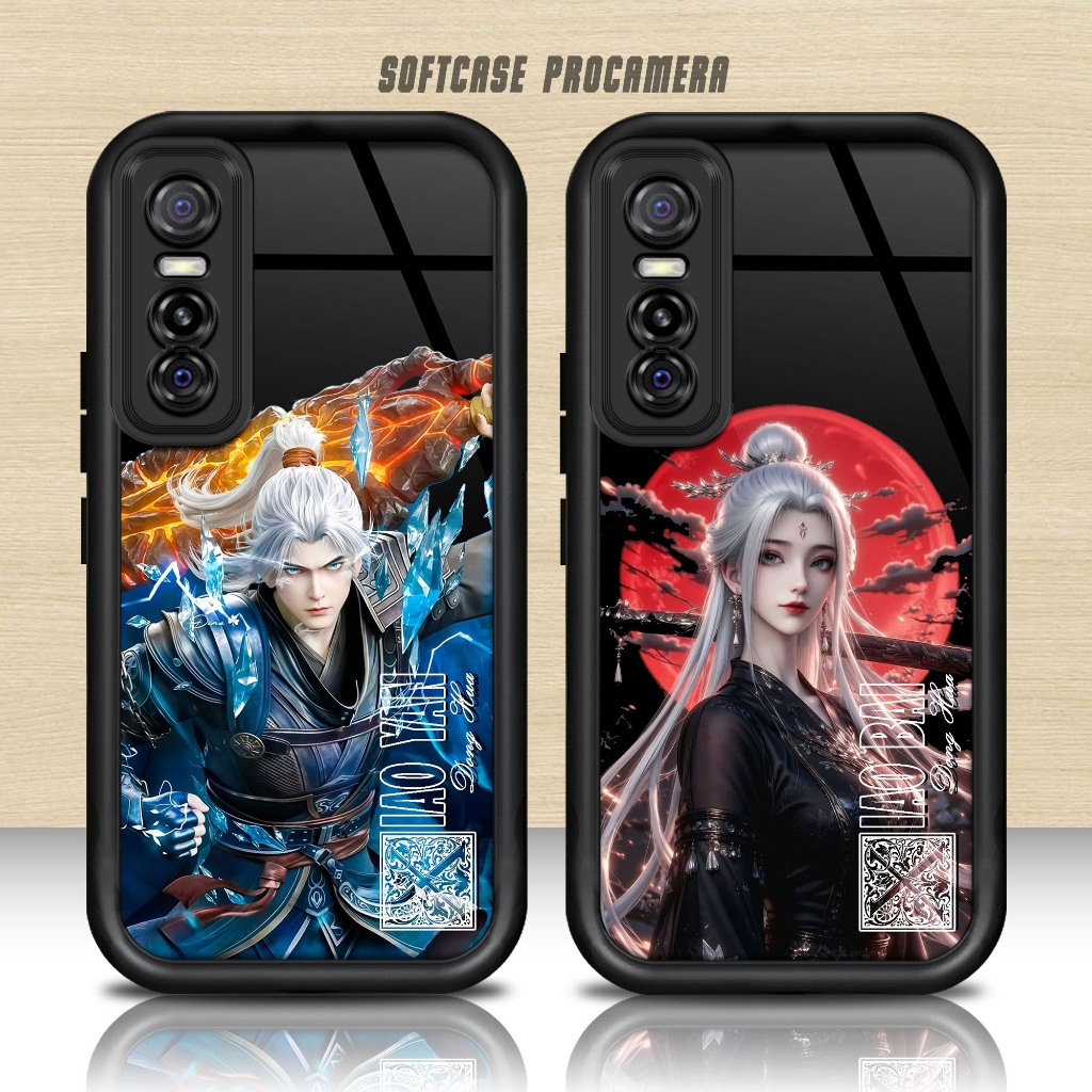 Softcase Glass kaca untuk VIVO Y73S DONGHUA Casing Handphone Case Procamera